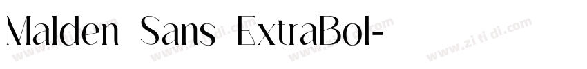 Malden Sans ExtraBol字体转换